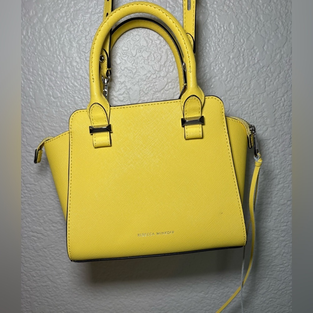 Micro Rebecca minkoff Avery purse YelloW mini crossbody NWT - Picture 2 of 13